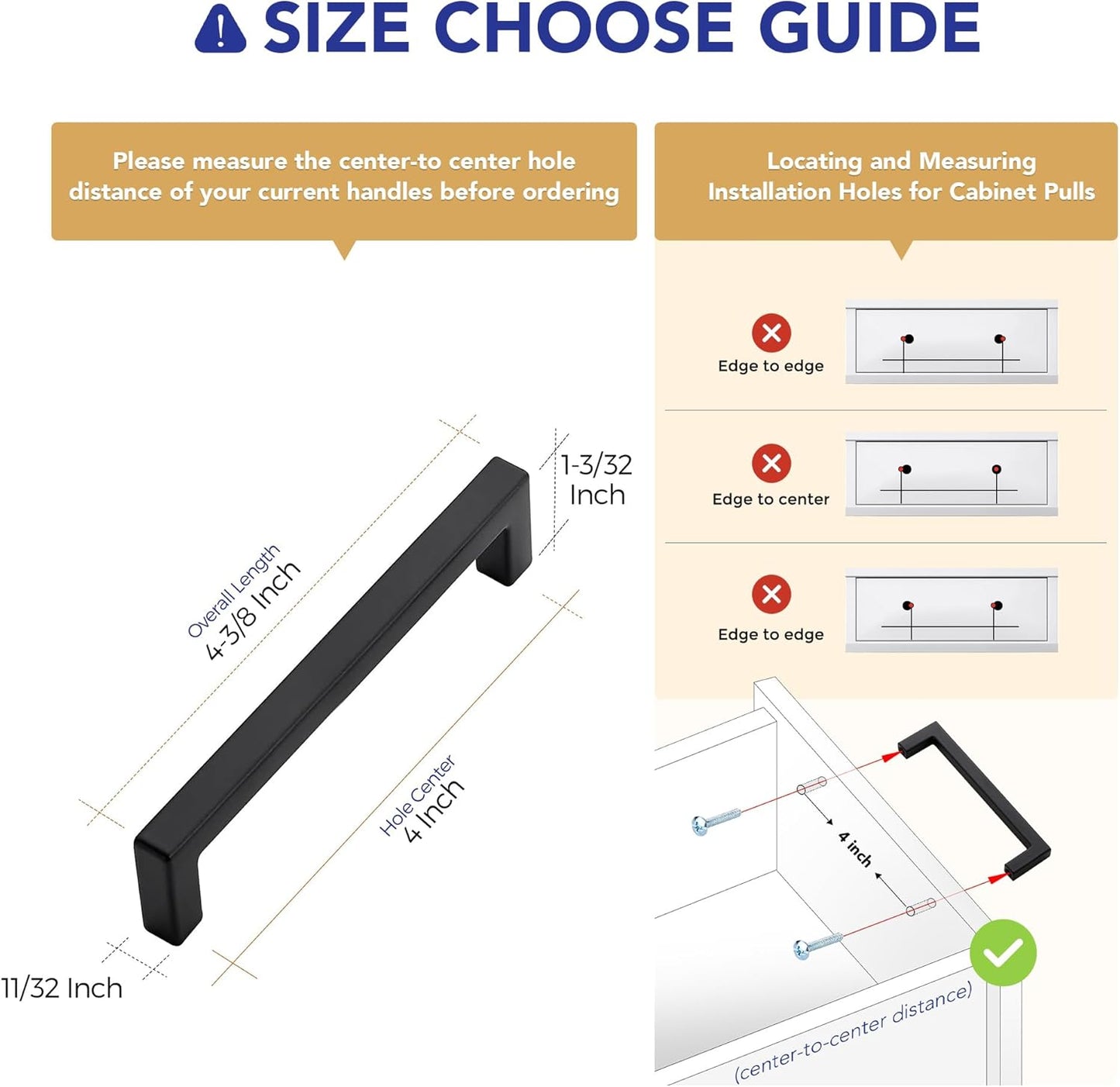 Ravinte 30 Pack Solid 4 Inch Center to Center Slim Square Bar Drawer Handles Kitchen Cabinet Handles Black Drawer Pulls Kitchen Cabinet Hardware Handles Matte Black Cabinet Pulls