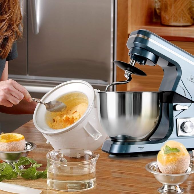 Stand Mixer,5.3-Qt & 500W & 6+P Speed MK36 Tilt-Head Kitchen Electric Food Mixers Home Baking Dough Machine with Accessories (Gray Blue)