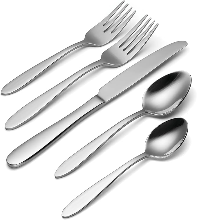 Oneida H037045Awwm Mooncrest 45 Piece Everyday Flatware Set, Service For 8