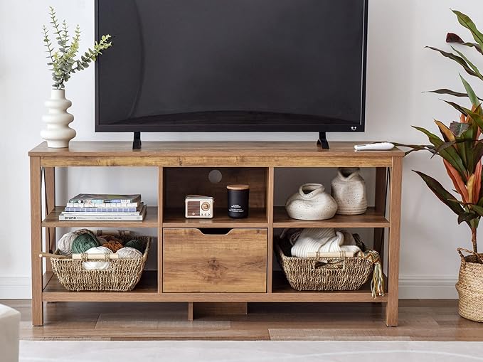 StorageWorks Hand-Woven Jumbo Storage Baskets with Wooden Handles, Seagrass Wicker Baskets for Organizing, 2-Pack