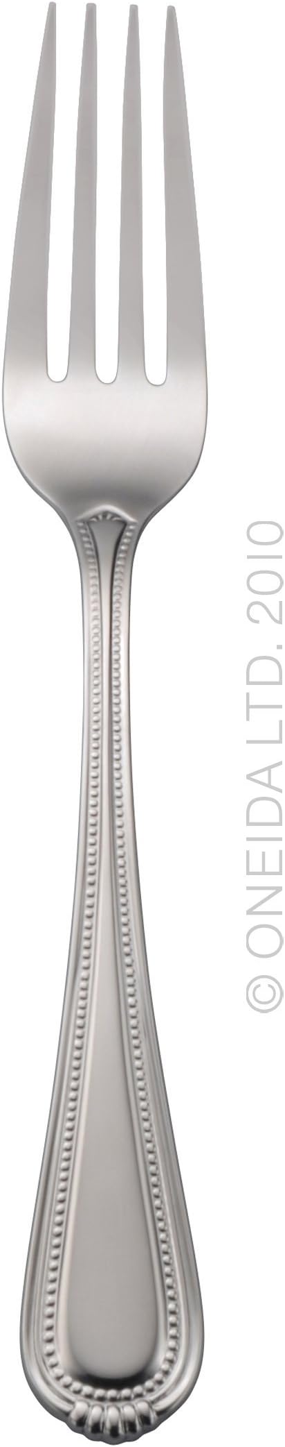 Oneida Silverware Set For 8, Countess 45-Piece Everyday Flatware Set with Serving Utensils, Service For 8, Bead Pearl, 18/0 Stainless Steel, Dishwasher Safe,Knives Spoons & Forks Set (Silver 45 Piece)