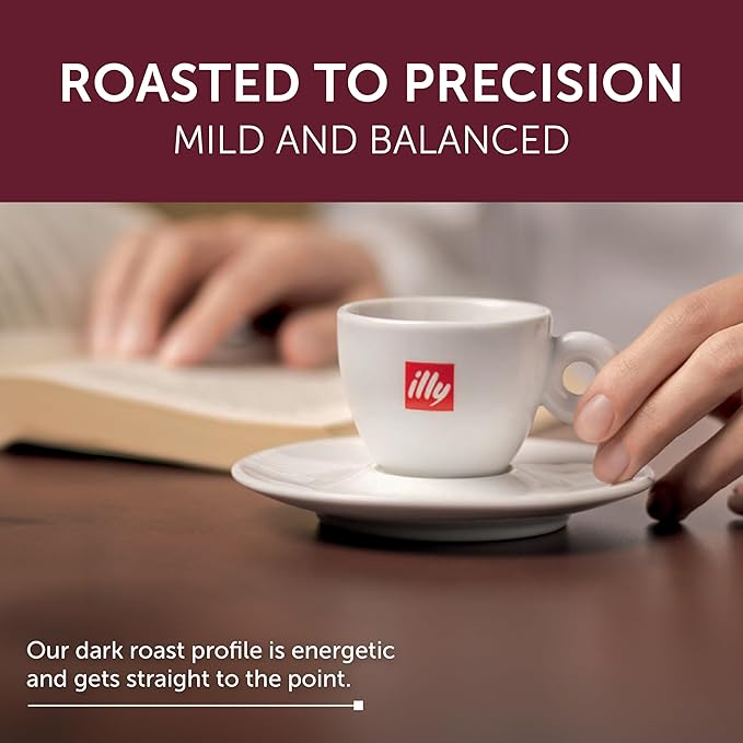 illy Aluminum Espresso Capsules - Compatible with Nespresso Machines - Intenso Lungo Roast Coffee - Bold & Full of Flavor-Notes of Cocoa and Dried Fruit-Single Serve Capsules - 10 Count (Pack of 10)