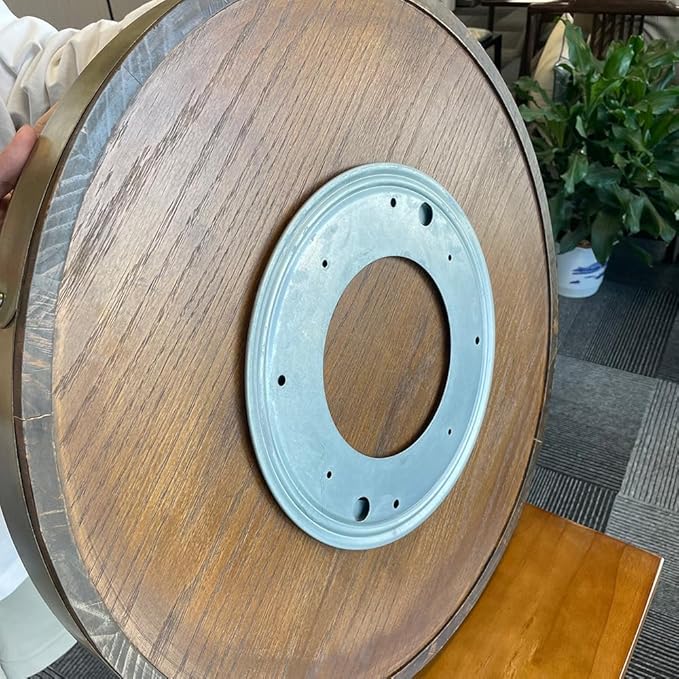 23" Large Solid Wood Lazy Susan Turntable – 360° Rotating Serving Tray for Charcuterie, Cheese – Farmhouse Wooden Organizer for Countertop, Dining Table, Kitchen