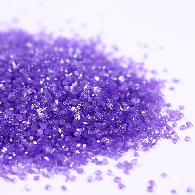 Purple Sanding Sugar for Baking Edible Sparkling Sugar Sprinkles Coarse Sugar Crystals for Valentine Cake Decoration Cookie Cupcake Topper Ice Cream Topping Supplies 150g/5.3oz