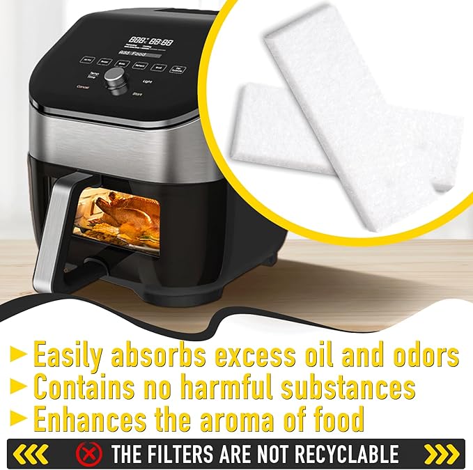 12PCS Air Fryer Filters, Suitable for the Instant Vortex Plus 6 Quart Air Fryer With a Filtration System, Effective at Removing Odors, Compatible With Instant Vortex Air Fryer Accessories