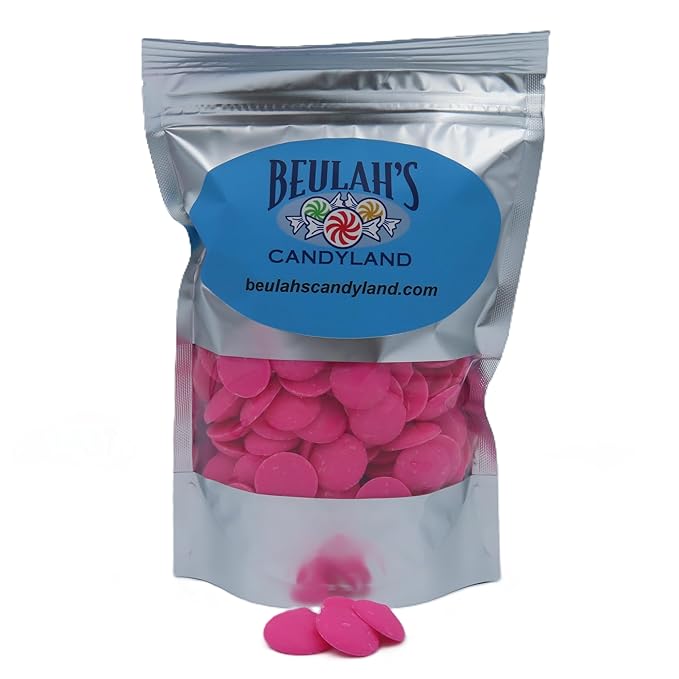 MERCKENS Coating Wafers, Pink Melting Chocolate, 1 Pound Package