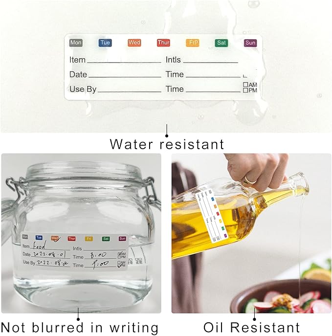 STARLIBOO Removable Freezer Labels, 1x3 Inch, 300pcs, Waterproof Oil Resistant Easy Clean Leaves No Residue