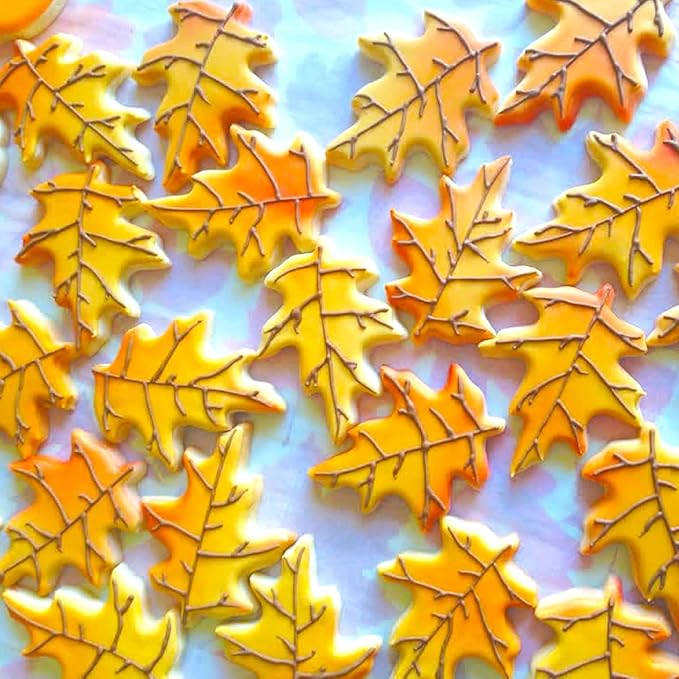 Thanksgiving Cookie Cutters 7PCS, Large Pumpkin Turkey Pine Cones Maple Leaf Squirrel Fall Cookie Cutters Shapes, Sturdy Metal Fondant Biscuit Cutters for Home Holiday Baking with Family