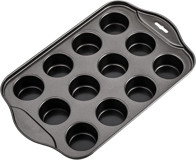Tosnail 12 Cavity Mini Cheesecake Pan with 24 Pieces Removable Bottom
