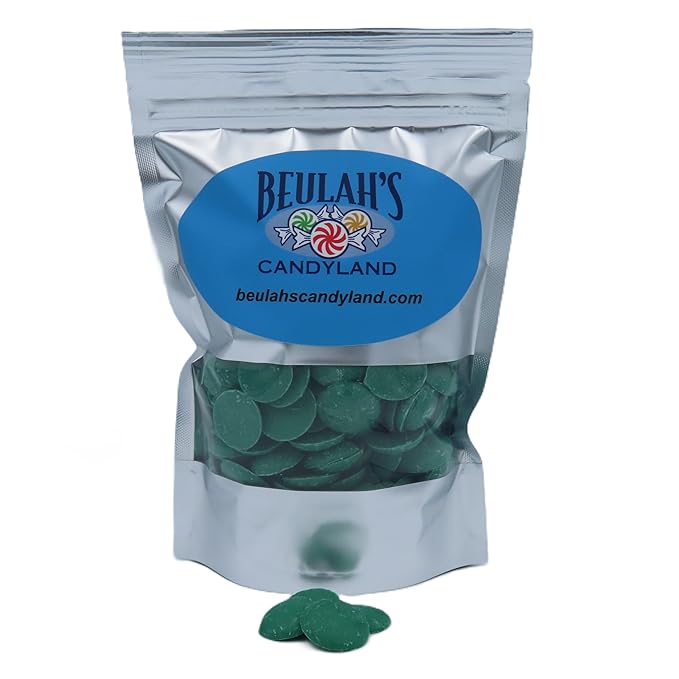 MERCKENS Coating Wafers, Dark Green Melting Chocolate, 1 Pound Package