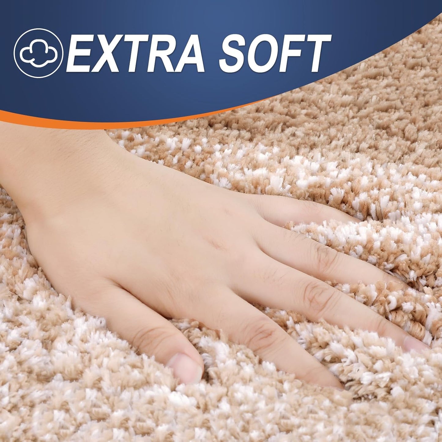 OLANLY Bathroom Runner Rugs 54x24, Extra Soft Absorbent Microfiber Bath Rugs, Rubber Backing, Quick Dry, Machine Washable Bath Mats for Bathroom Floor, Tub and Shower, Home Decor Accessories, Beige