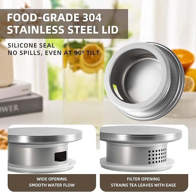 2 Pack Square Glass Water Pitcher with Lid and Spout, 2L/68oz Heat Resistant Borosilicate Glass Carafe, Temperature Safe