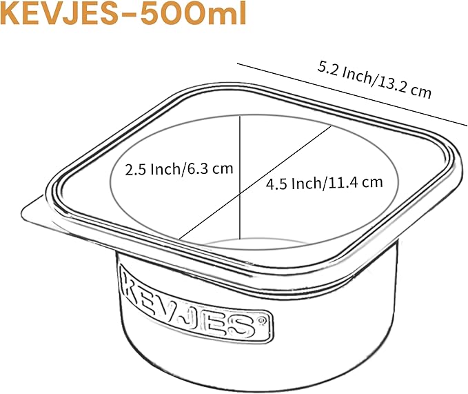 Stackable Silicone Artisan Pizza Dough Proofing Box Proving Containers with Lids pizza making accessories-2 pack-500ml portion (Blue)