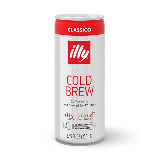 illy Ready To Drink Coffee, CLASSICO Cold Brew, 8.5 Ounce