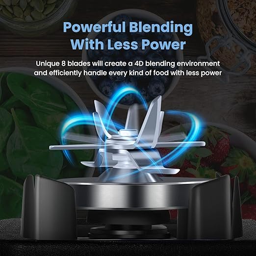 SYBO Commercial Professional Blender With Quiet Shield, Self-Cleaning, Dishwasher safe, Heavy-Duty 1400W High-Speed 28000RPM, 48oz/1.5pt, for Juice, Ice Shakes, Smoothies