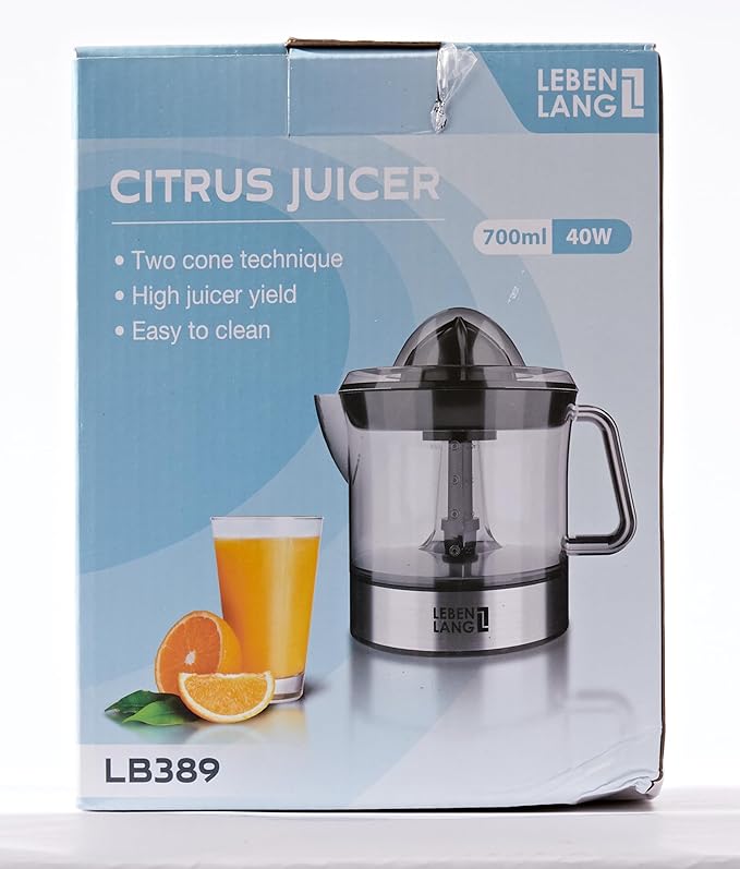 Electric Citrus juicer - 2 cones & BPA-free I High juice yield & Large Volume I 24oz Orange juicer squeezer I Esprimidoras electrico Exprimidor de limones y jugo naranjas for Juicers Machine