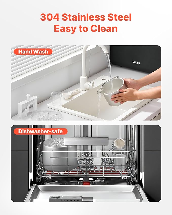 VEVOR Automatic Ice Cream Maker with Built-in Compressor, 1.5 Quart No Pre-freezing Gelato Maker, Stainless Steel Electric Sorbet-Maker, 3 Modes Compressor Ice Cream Machine for Home Kitchen