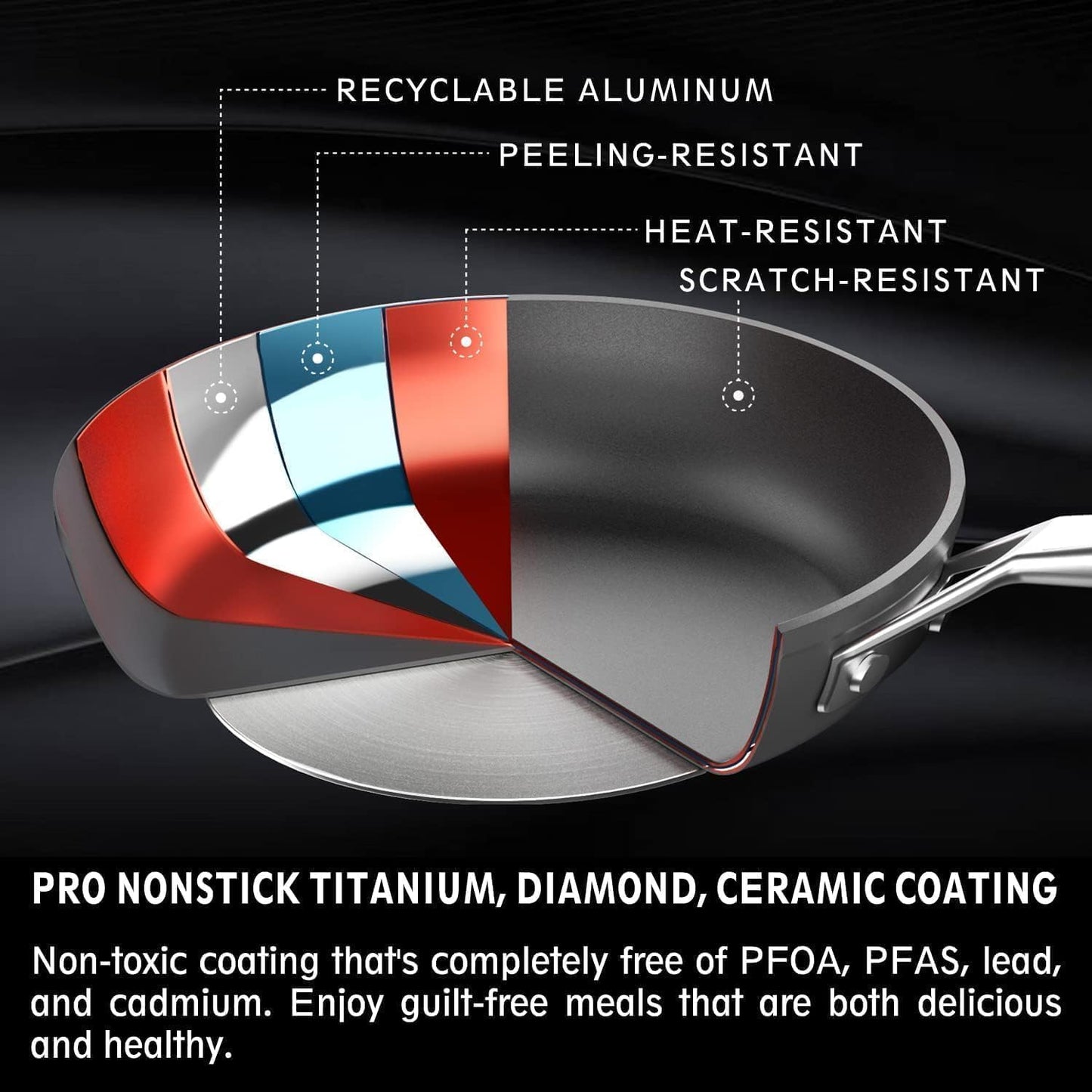 MsMk Crepe Pan with Spreader, 9 1/2 Inch Titanium and Ceramic Nonstick Flat Skillet Pancake Tawa Dosa Tortilla Pan, Induction Compatible, PFOA Free, Oven Safe to 700°F