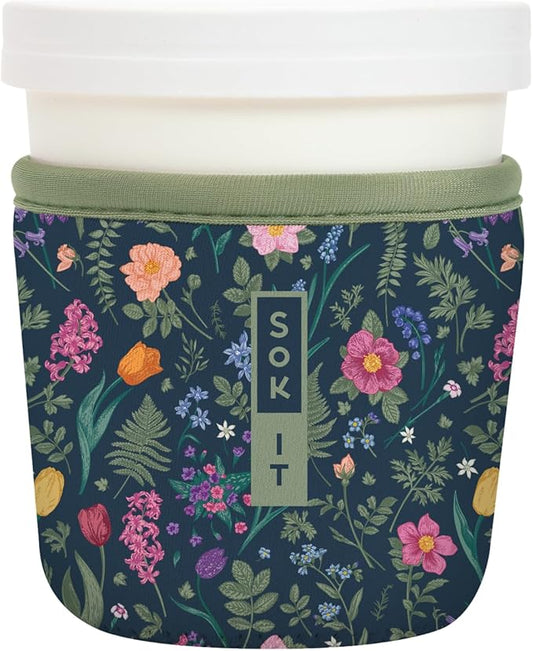 Sok It IceCreamSok Insulated Neoprene Cover (Spring Noir, Tapered Ice Cream Pints)