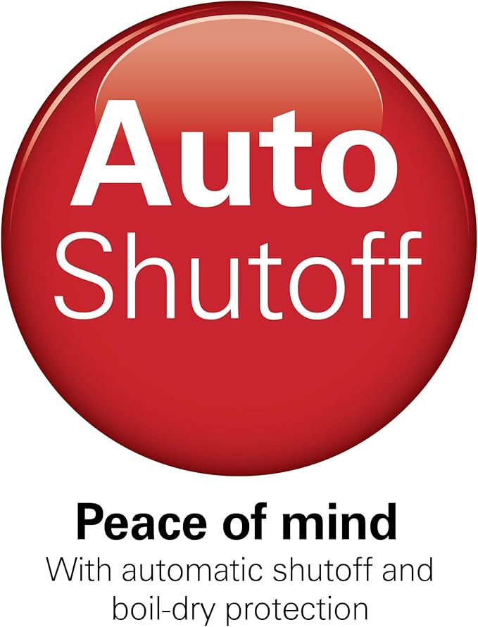 Hamilton Beach Electric Tea Kettle, Water Boiler & Heater, 1.7 Liter, Cordless Serving, 1500 Watts for Fast Boiling, Auto-Shutoff and Boil-Dry Protection, Red with LED Light Ring (41060)