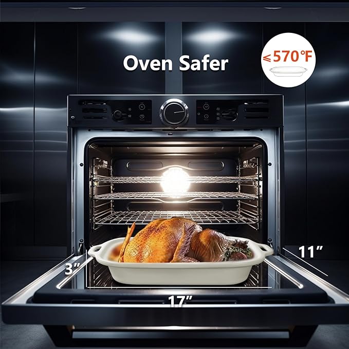 4 Quart Casserole Programmable Slow Cooker with Ceramic Baking Dish - Perfect Kitchen Small Appliance for Family Dinners, Oven Safe and Durable Bakeware for Lasagna, Roasts (White)