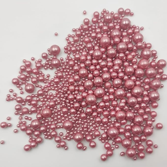 Edible Rose gold Pearls Sugar Sprinkles 120g/4.23 oz, Mix size Candy Pearl for Cake Decorating and Cupcake Toppers, Cookie Decorations Topping, Wedding Shower Party Valentines Halloween Christmas