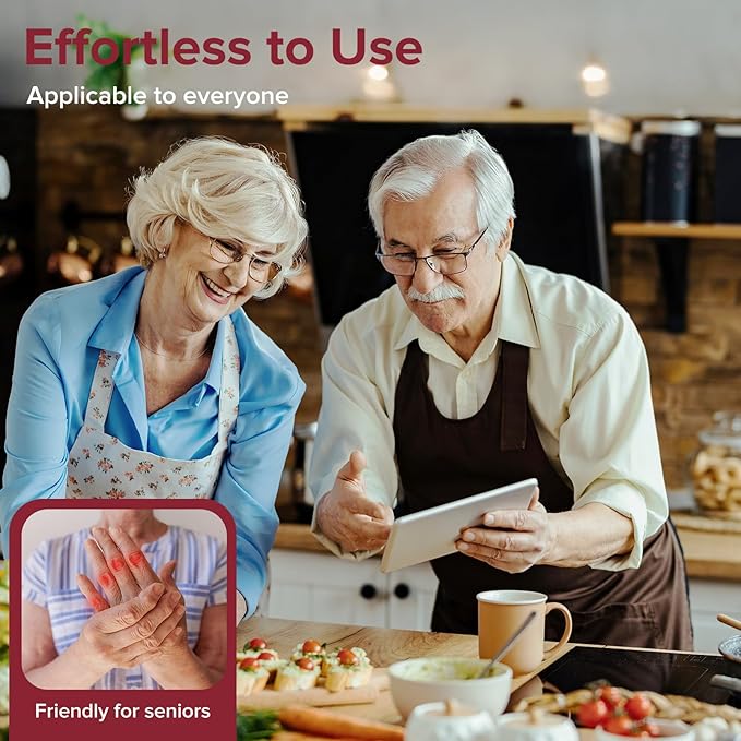 Can Opener Manual w/Magnet - Heavy Duty Hand Held Can Openers & Bottle Opener, Sharp Blade, Smooth Edge on Cans, Soft Grip Rubber Handle, Effortless Turn Knob for Seniors and Arthritis, Black