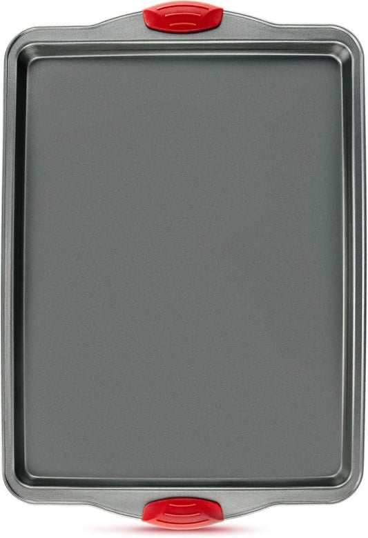 Boxiki Kitchen Nonstick Baking Sheet Pan – Heavy-Gauge Carbon Steel, Warp, Dent, and Rust-Resistant – Gourmet Rimmed Half Cookie Sheet Trays, Non-Toxic for Exceptional Baking Performance - 15x10 Inch