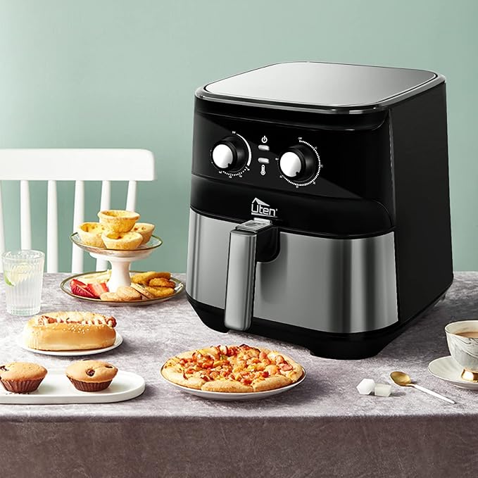 Air Fryer 5.8Qt/5.5L - Uten Electric Airfryer with Temperature Control, Timer, Non-Stick Fry Basket, 1700W High-power, Fast Oven Oilless Cooker, Dishwasher Safe - A Great Kitchen Assistant