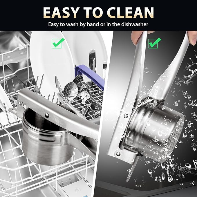 Potato Ricer, Sopito Upgraded Stainless Steel Potato Masher with 2 Interchangeable Cups Heavy Duty Kitchen Tool