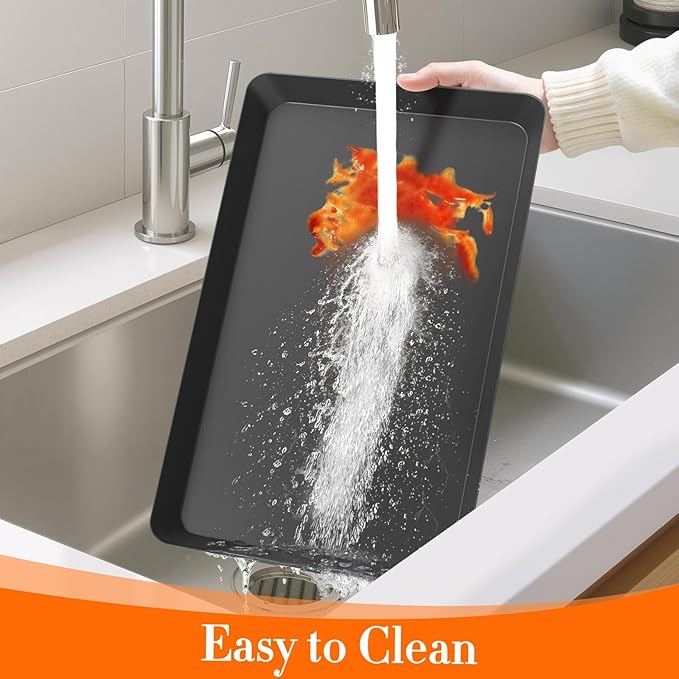 WOWBOX 4 pcs Serving Tray for Entertaining, Serving Platters for Snacks, Fruit, Cookies, Dessert, Reusable Plastic Trays for Serving Food and Pantry Organization in Kitchen & for Parties, (Black)