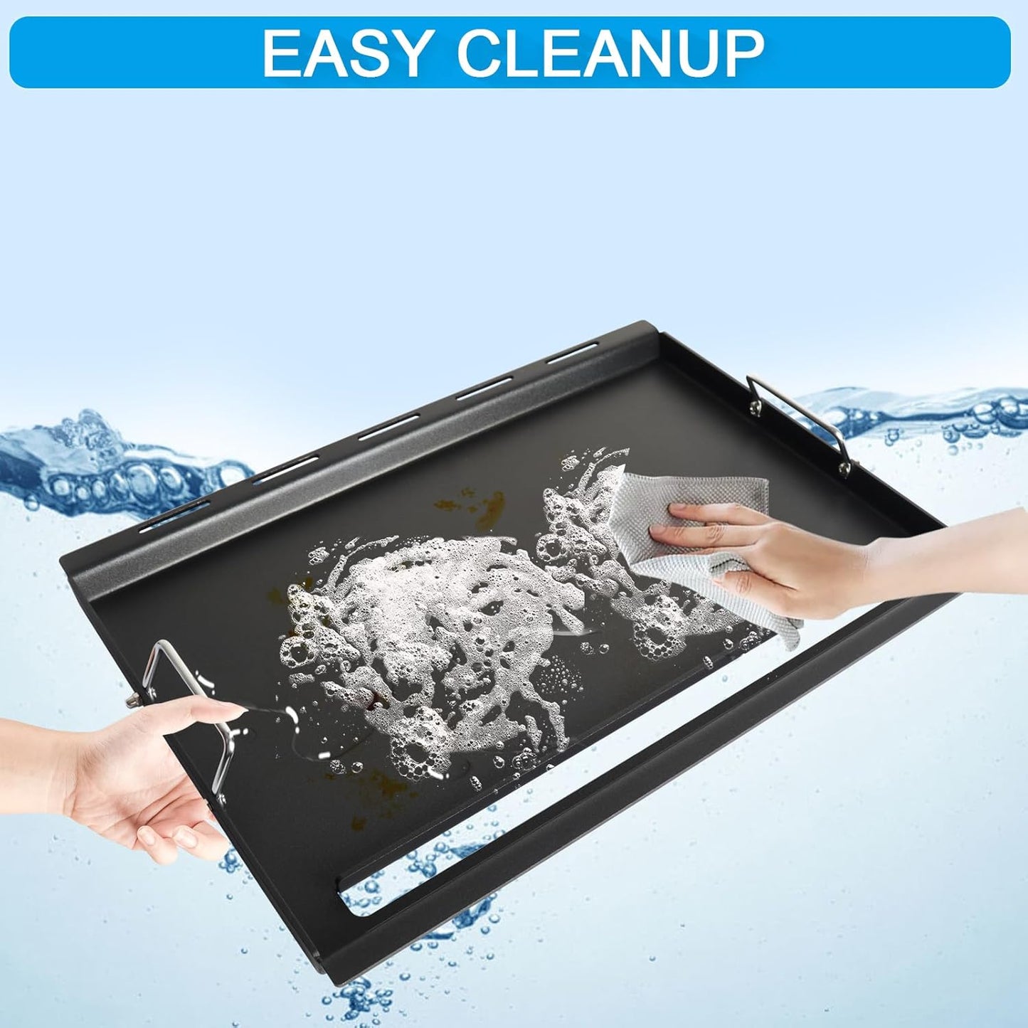 6788 Full-Size Griddle Inserts for Weber GS4 Genesis II 300 & Genesis II LX 300 SER Flat Top Grill Griddle with Handles for Weber Genesis II E310 E330 S315 EX315 SX335 EX335 Series Gas Grills