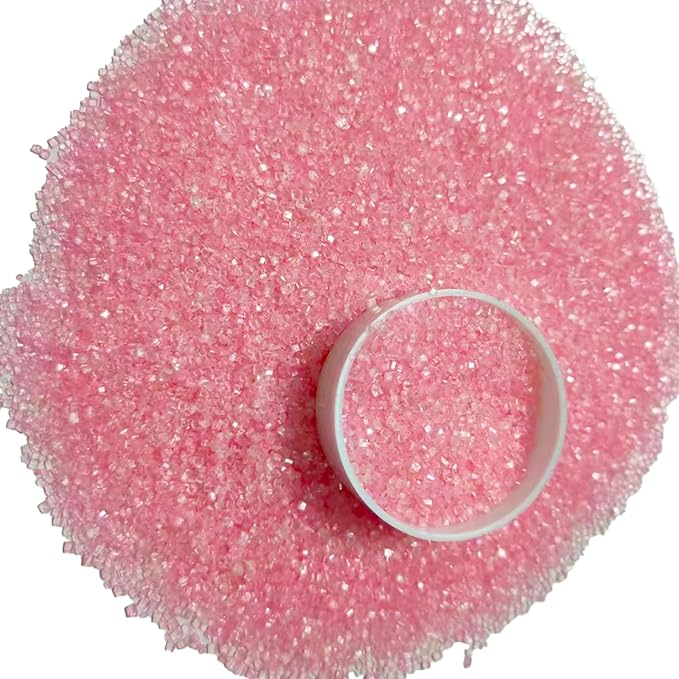 Sentovac Light Pink Sanding Sugar for Baking Edible Sparkling Sugar Sprinkles Coarse Sugar Crystals for Baking Topping Cake Cookie Cupcake Topper Ice Cream Decoration Supplies 3.2 OZ