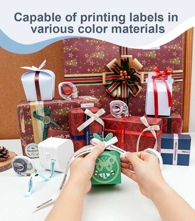 Phomemo P12 PRO Label Maker Machine with Tape, Mini Bluetooth Portable Thermal Labelmaker for School, Office, Organizing, Kitchen, Wireless Small Label Makers with Multiple Templates, White