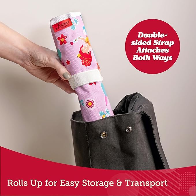 Lusso Gear Kids Airplane Tray Table Cover with Pockets – Travel Tray Essentials for Toddlers on Plane or Train - Travel Toys & Airplane Travel Essentials - Flying Accessories Toddlers (Dinosaurs)