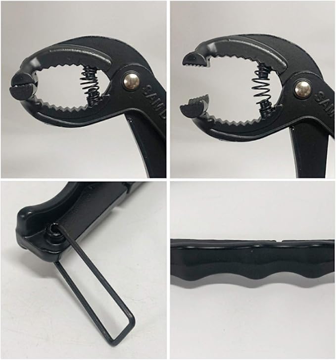 LENITH Aluminum Hot Pot Tongs Holder For Korean Stone Ceramic Bibimbap Bowl, Dolsot, Ddukbaegi, Sizzling Hot Pot (BLACK)