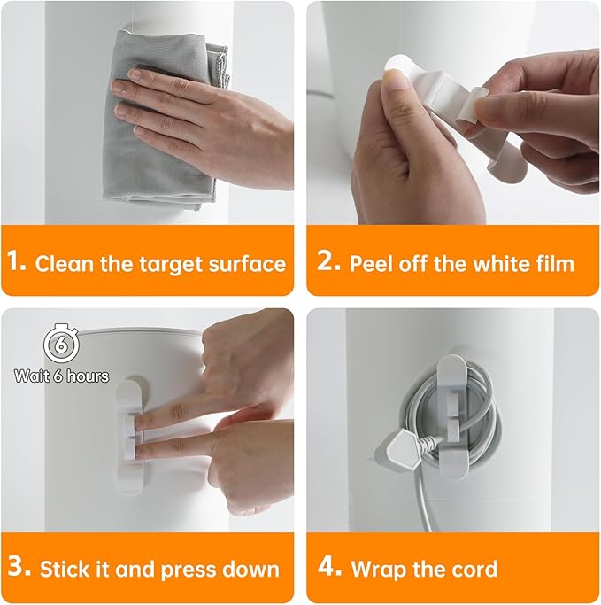 Cord Organizer for Kitchen Appliances, Appliance Cord Organizer, Cord Holder, Cord Keeper, Cord Wrapper for Appliances Stick on Mixers, Coffee Maker, Pressure Cooker (8 Packs)