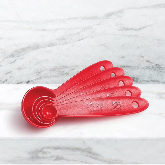 King Arthur Baking Company Lightweight Measuring Spoons, BPA-Free, PFAS-Free, 5-Piece Set