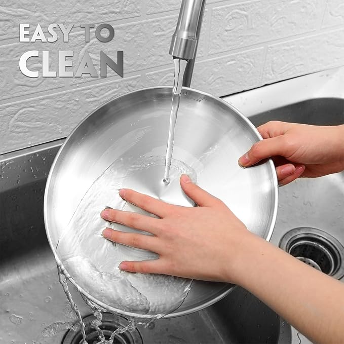 Thenshop 8 Pieces 10 Inch Pizza Pans Bulk Stainless Steel Sets Round Bakeware Pizza Trays for Oven Kitchen Baking Home Restaurant Picnics Holiday Activities Safe Sturdy Reusable Easy Clean(Silver)