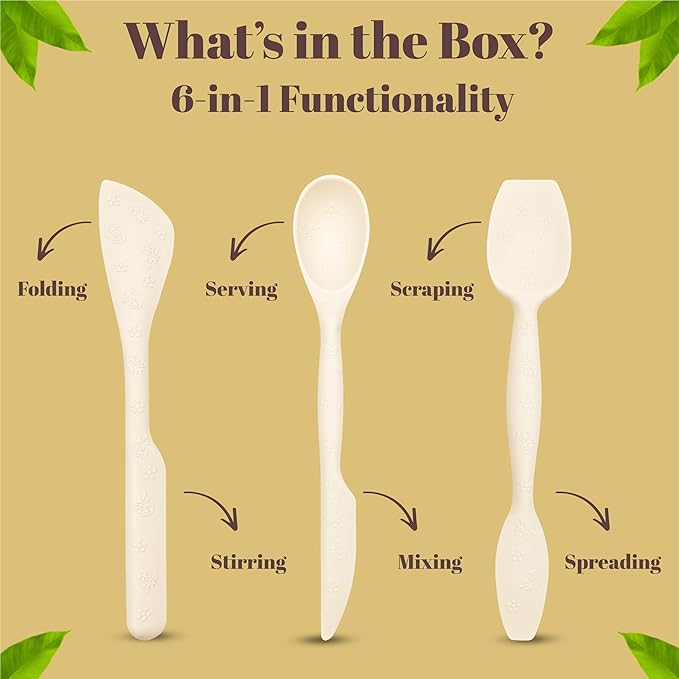 JIG TRIO 3-Piece Double-Headed Silicone Spatula Set – White – Heat-Resistant Baking & Cooking Tools – BPA-Free, Non-Stick Safe, Dishwasher Friendly, Giftable Set