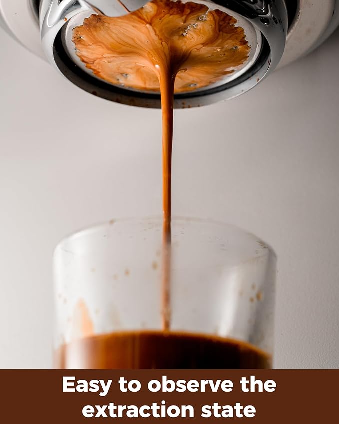 Tuni E2 58mm Espresso Machine with Bottomless Portalfilter Combo Set, 58mm Stainless Steel Bottomless Portalfilter, Dual Boiler System Espresso Maker