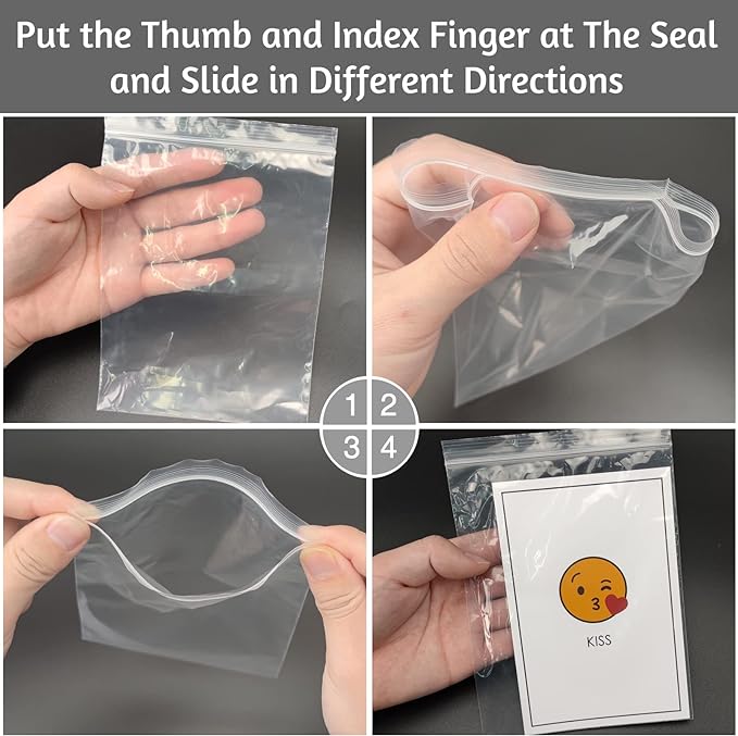 160Pcs 5x7 Inch Clear Zip Bags, Small Plastic Baggies for Jewelry, Food, Crafts, Packaging, DIY, Storage