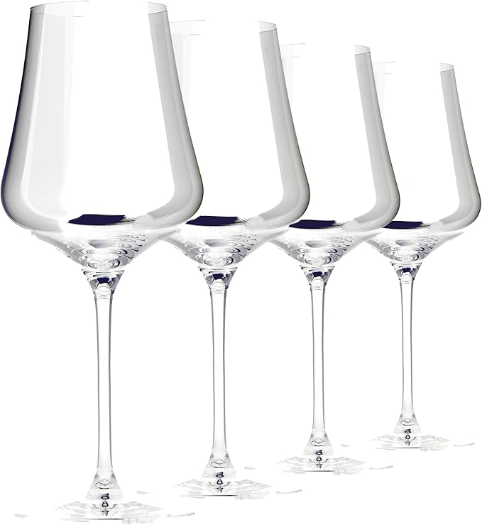 Gabriel-Glas StandArt Crystal Wine Glasses, Set of 4 with Gift Boxes - Premium, Universal Wine Glass for Red and White Wine - Dishwasher Safe, Lead-Free, 16 oz.
