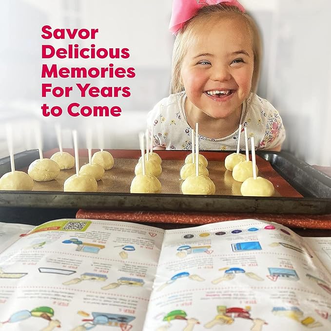 Baketivity Kids Baking DIY Activity Kit - Bake Delicious Vanilla Cake Pops with Pre-Measured Ingredients – Best Gift Idea for Boys and Girls Ages 6-12