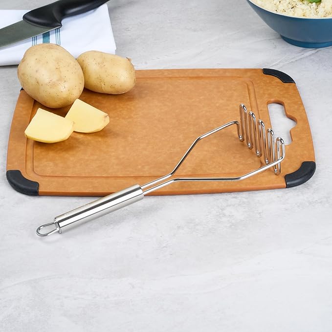 Restaurantware-German Standard Wire Mashers With Ergonomic Handle, 6 Heavy-Duty Potato Mashers - Dishwashable, Durable, Stainless Steel Food Masher, For Avocado, Beans, Sweet Potatoes, And, More