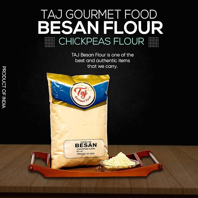 TAJ Besan Flour 2-Pounds | Chick Pea | Gram Flour | Finely Grounded
