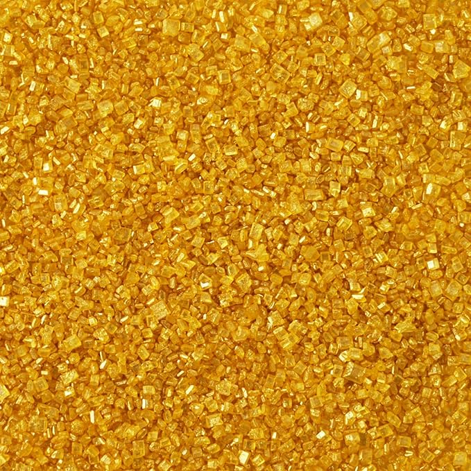 Gold Sprinkles, Gold Sanding Sugar Crystals, 5.3 oz Edible Sparkling Sugar for Baking Topping, Cupcakes, Cookies, Ice Cream Cake Decorating, Wedding Patriotic Party Christmas Supplies