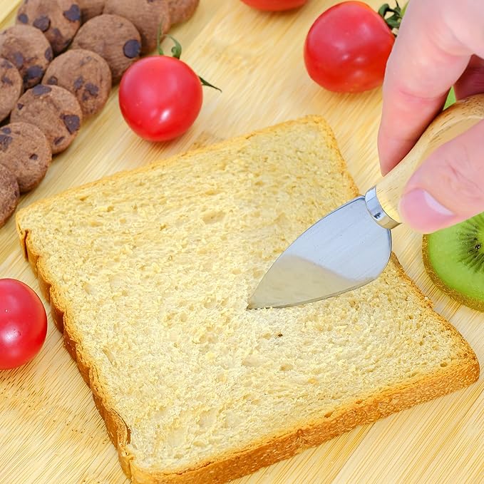 Bamboo Charcuterie Boards Cheese Board Knife Set14‘’x11‘’,House Warming Gifts for New Home Gift for Mom Couples Bridal Shower Bridesmaid Gifts (13 x 10 x 0.59 inches)