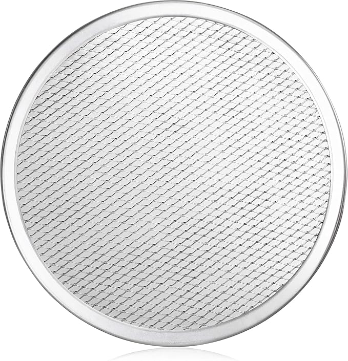 New Star Foodservice 50998 Restaurant-Grade Aluminum Pizza Baking Screen, Seamless, 20-Inch, Pack of 6