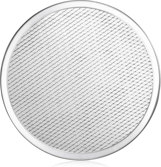 New Star Foodservice 50943 Restaurant-Grade Aluminum Pizza Baking Screen, Seamless, 10-Inch, Pack of 6